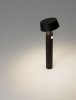 Minimalistyczny słupek ogrodowy z czujnikiem ruchu klasyczny LED 3 tryby świecenia aluminiowy czarny regulowany IP54 FRAVELA LE75124 Luces Exclusivas